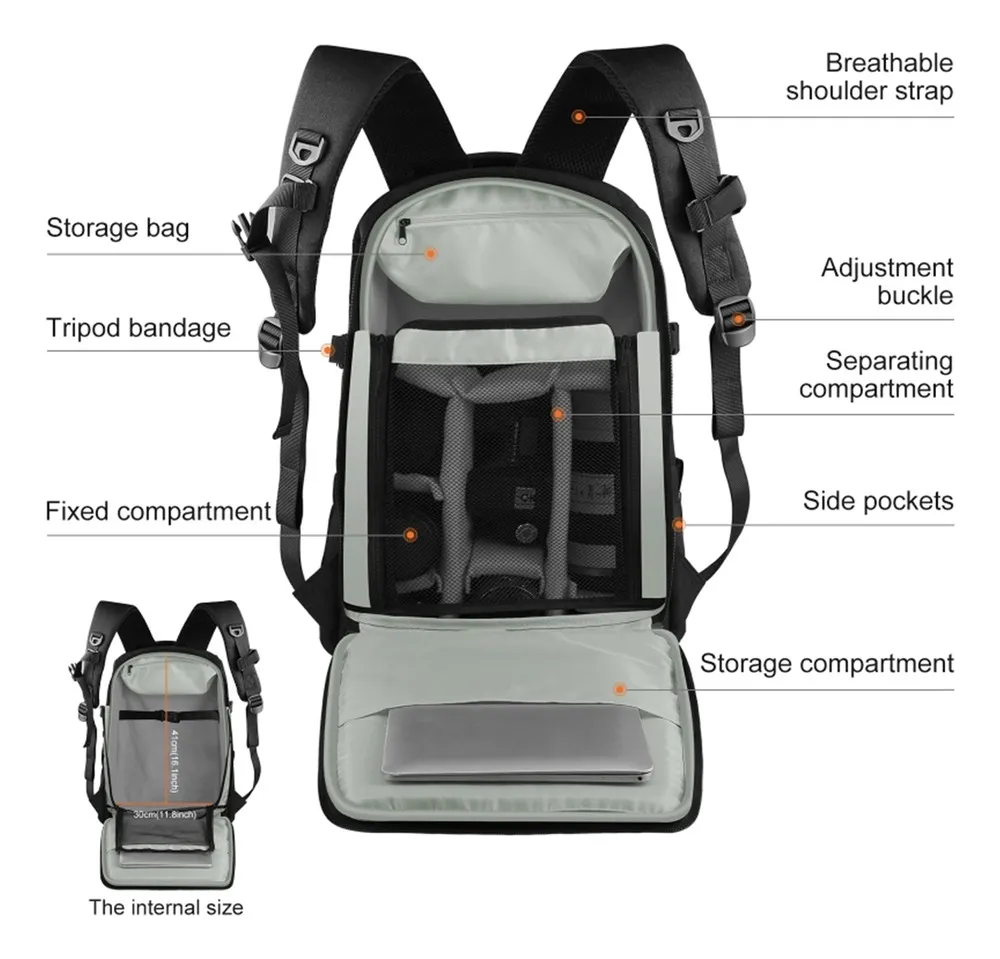 Mochila fotografía PU5015B - Imagen 7